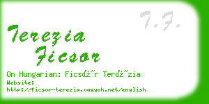 terezia ficsor business card